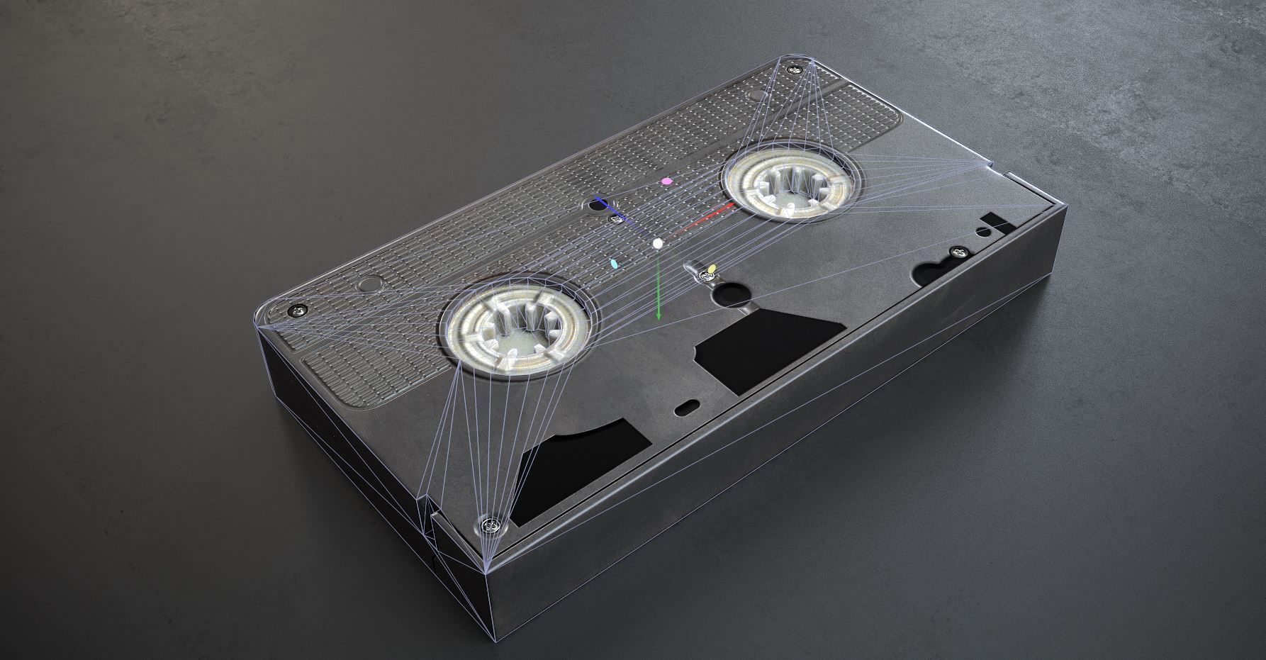 Video Cassette VHR Low-poly 3D model_9