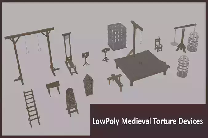 Lowpoly Medieval Torture Devices