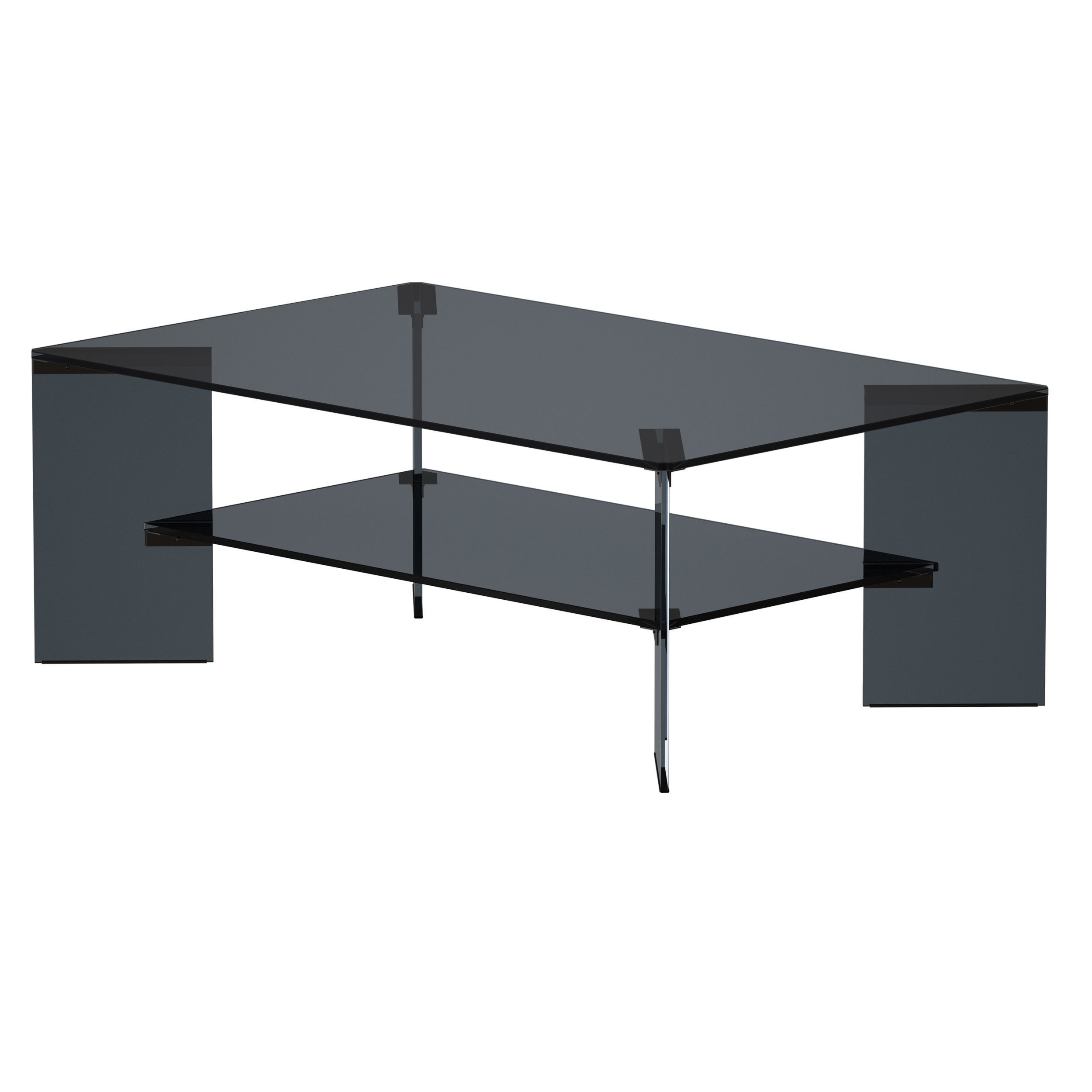 Miseur Rectangular Glass Coffee Table Crate and Barrel 3D model_6