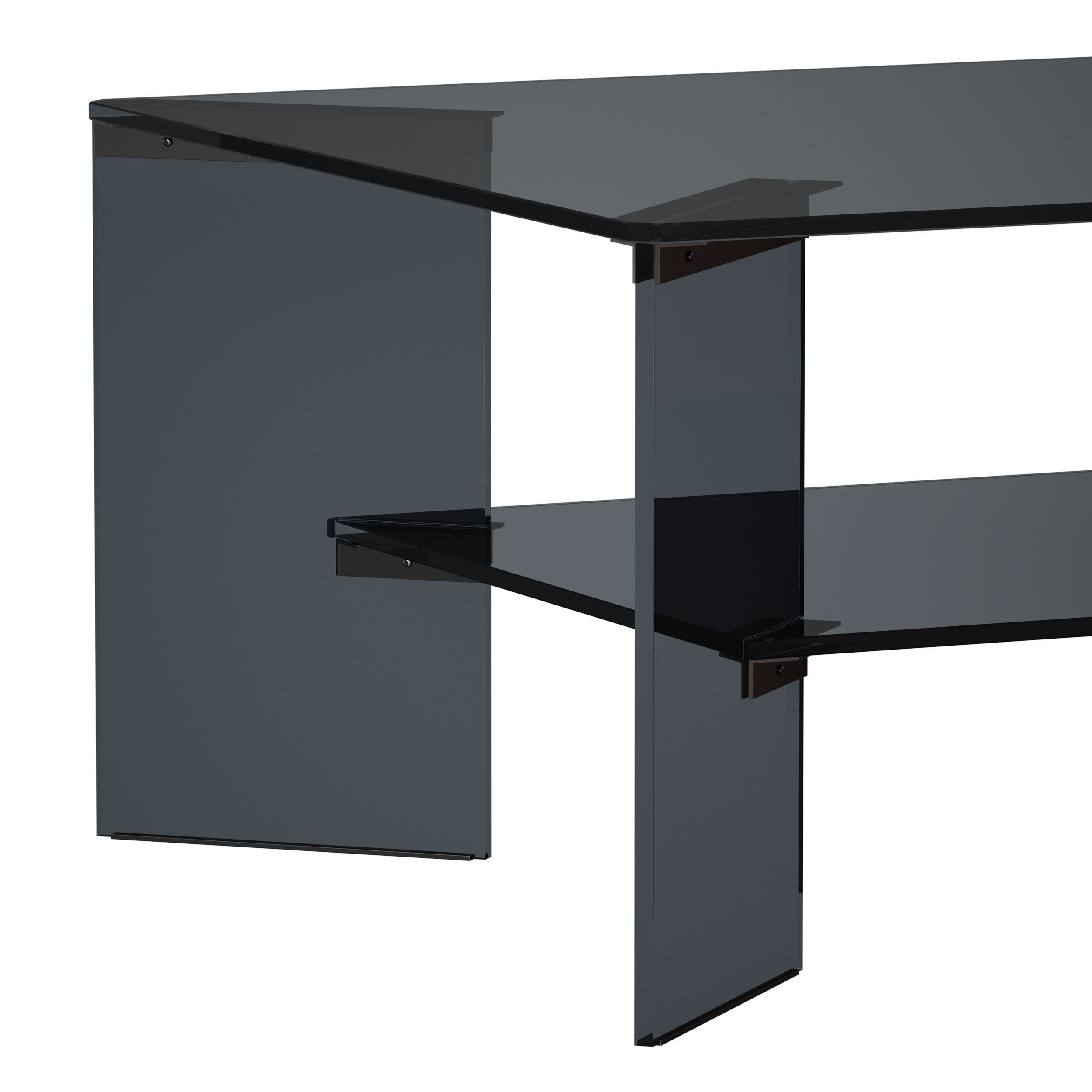 Miseur Rectangular Glass Coffee Table Crate and Barrel 3D model_9