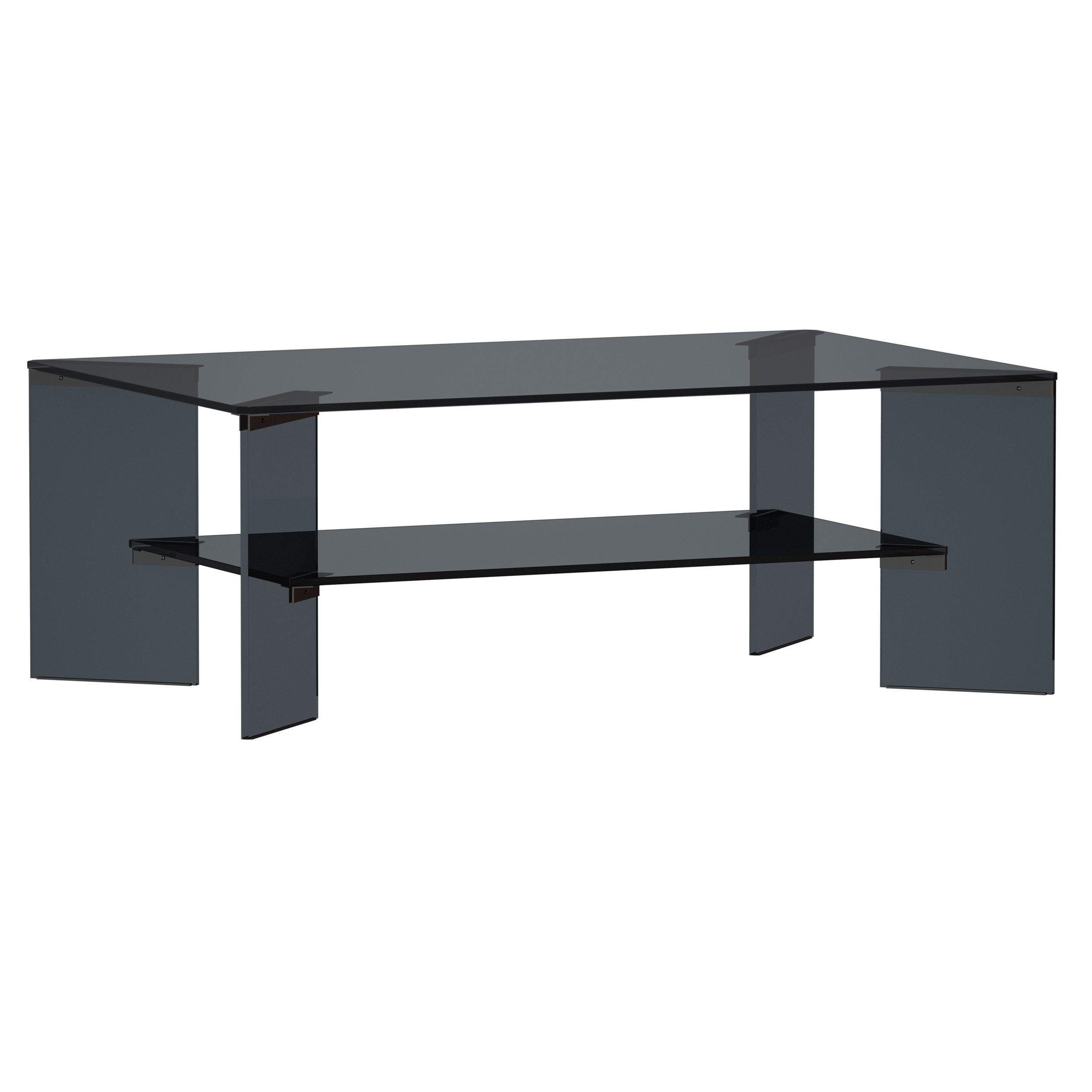 Miseur Rectangular Glass Coffee Table Crate and Barrel 3D model_1