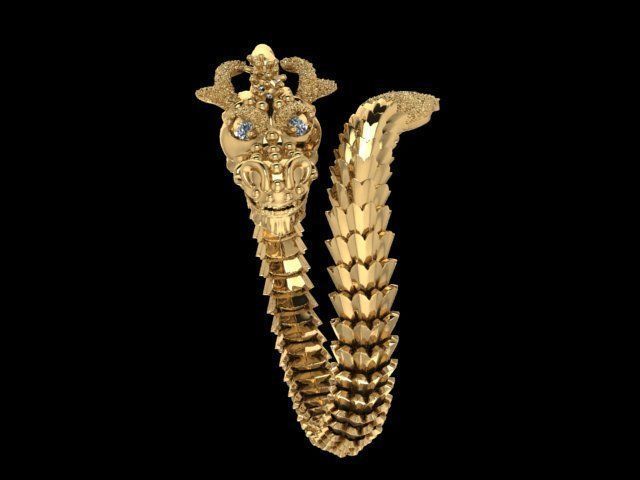 Dragon Bracelet 3D print model_1