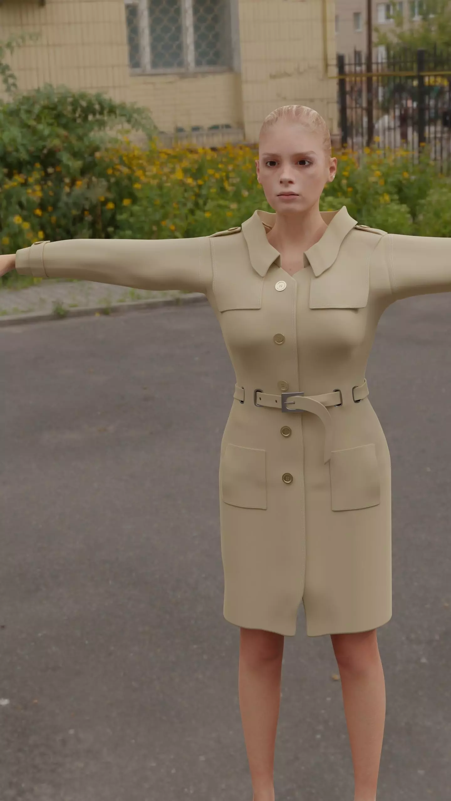 Elegant female coat Free 3D model