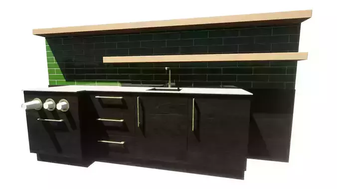Pantry coffee corner 3D model