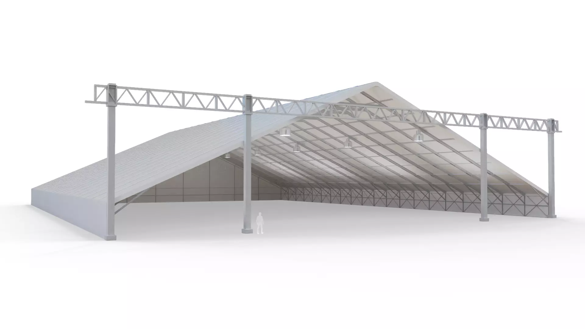 Hangar 63 Meters Long 3D model