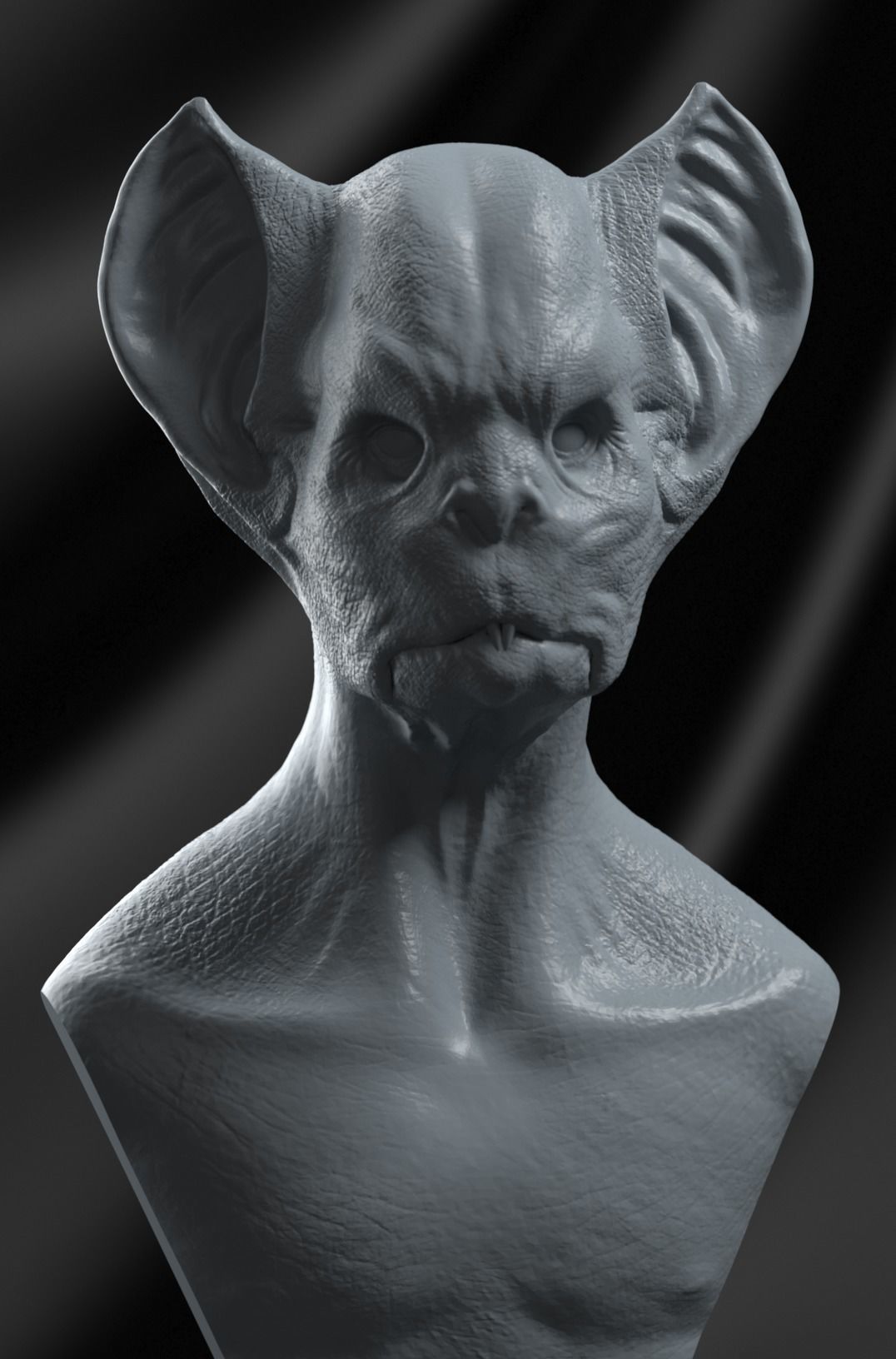 the bust of the bat man 3D print model_1