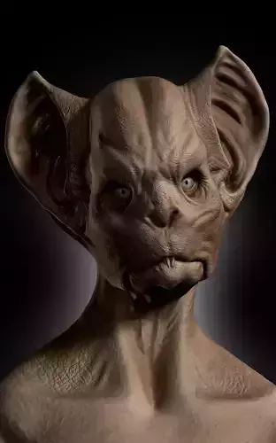 the bust of the bat man 3D print model