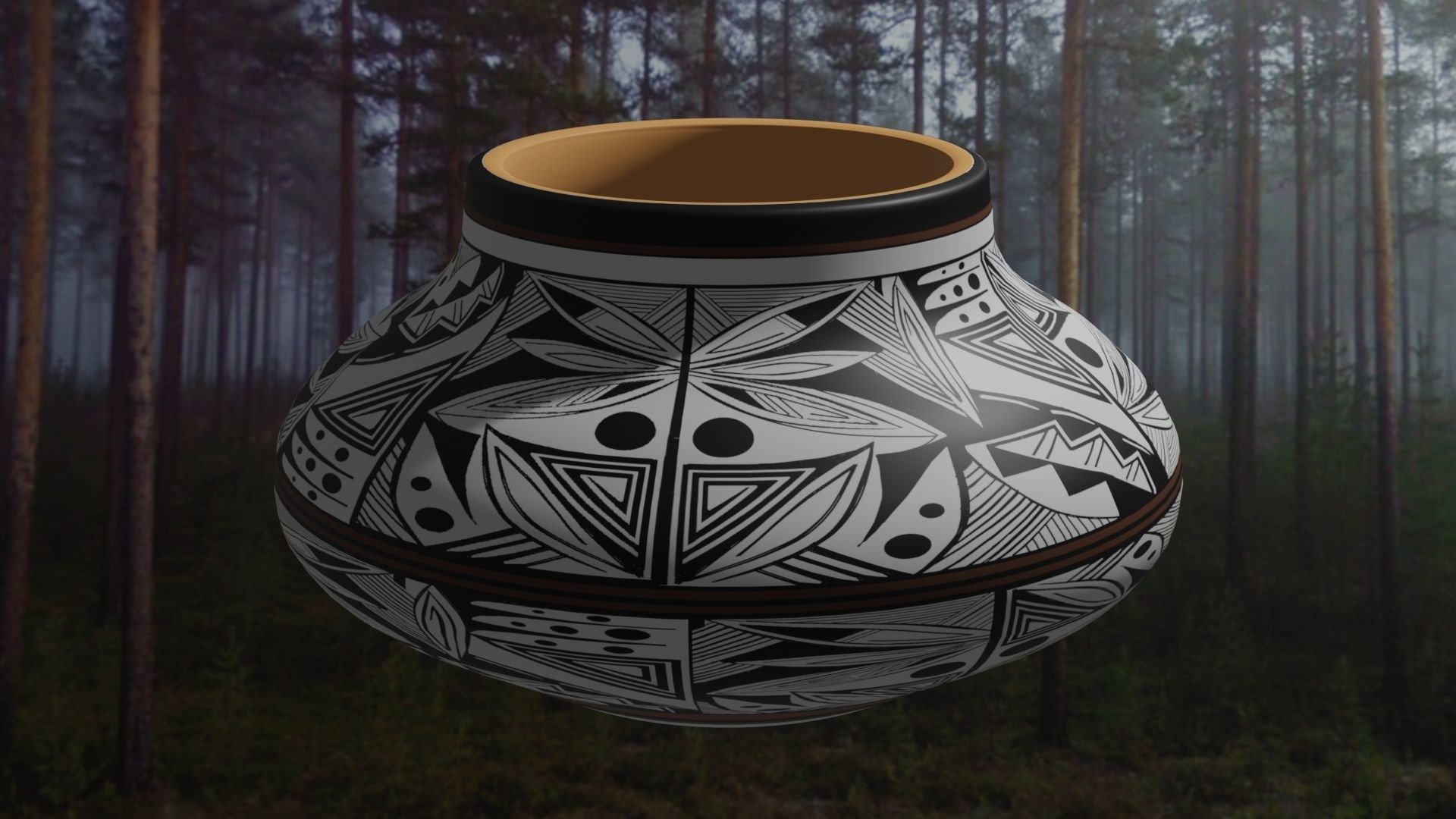 Native American pottery 11 3D model_2