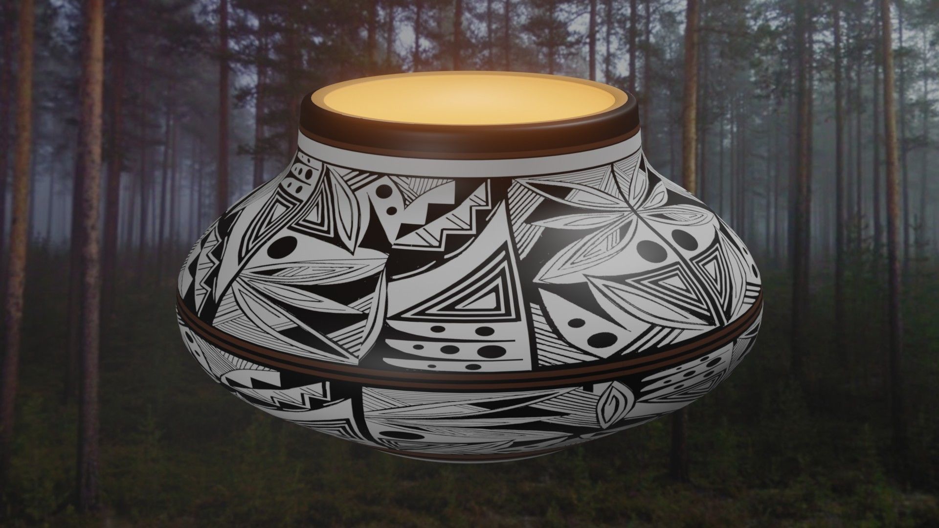 Native American pottery 11 3D model_4