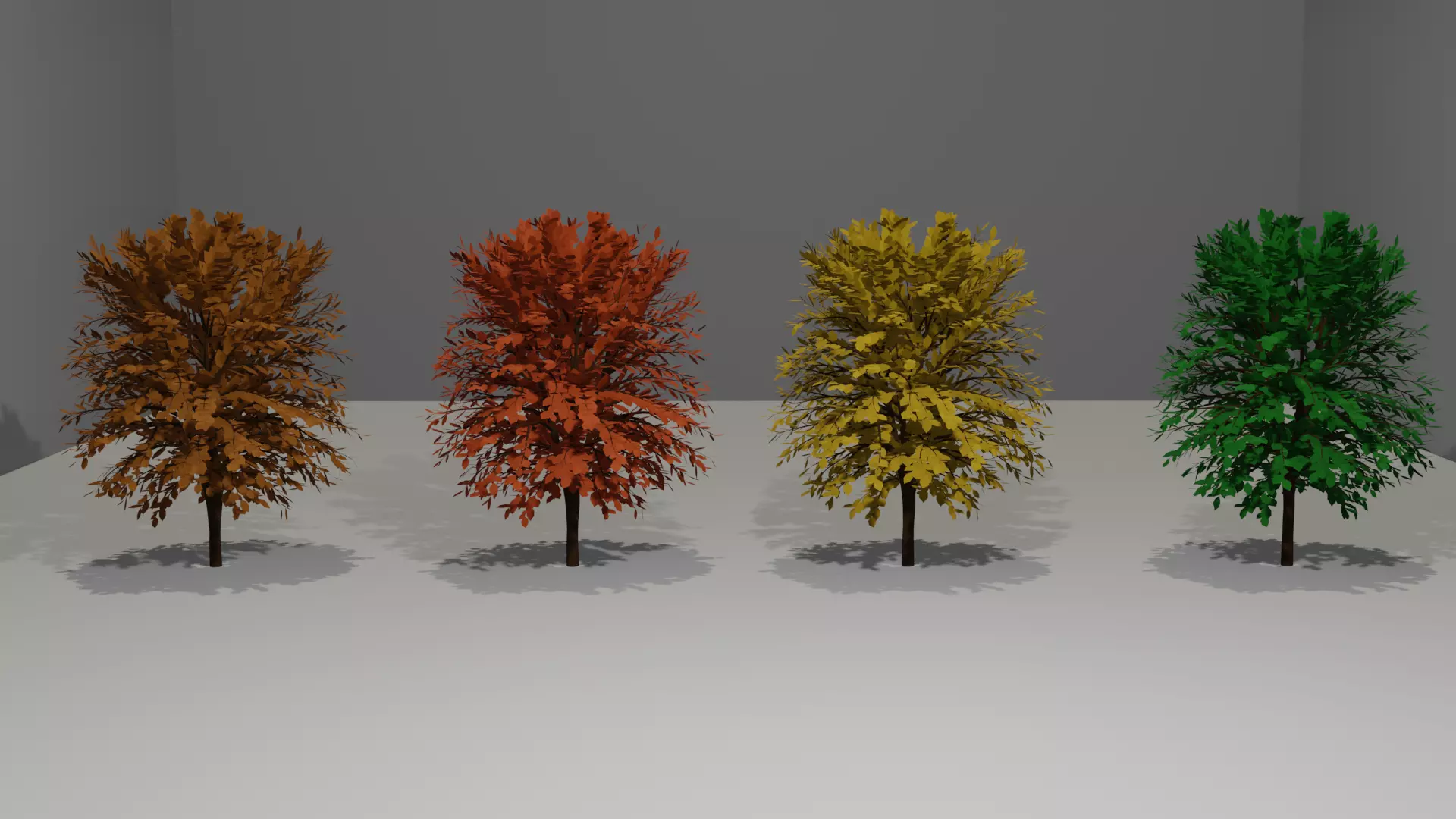 Trees four 3D model_0