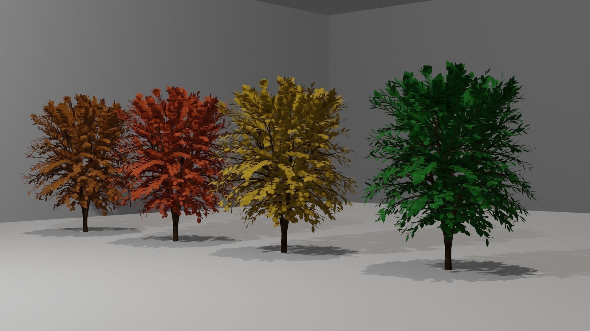 Trees four 3D model_1