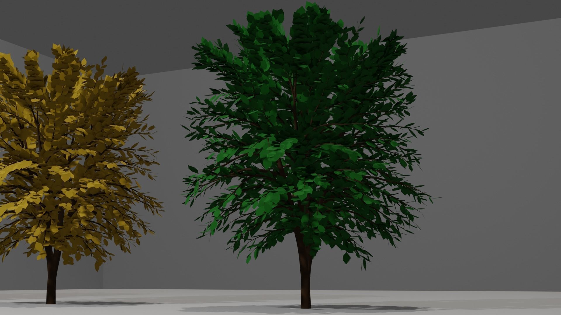 Trees four 3D model_2