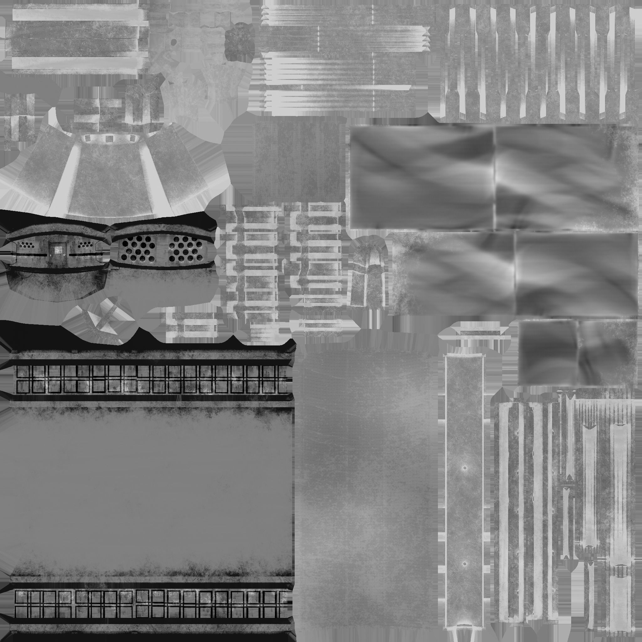 Korean Turtle Ship - Medieval Warship 03 - Snow Low-poly 3D model_17