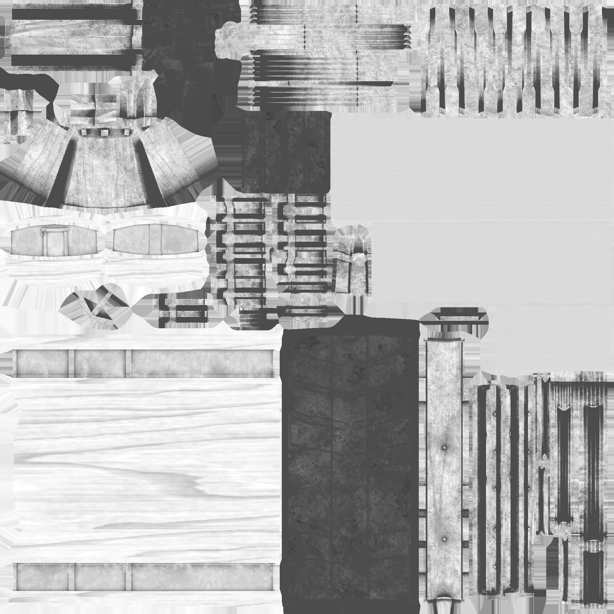 Korean Turtle Ship - Medieval Warship 03 - Snow Low-poly 3D model_20