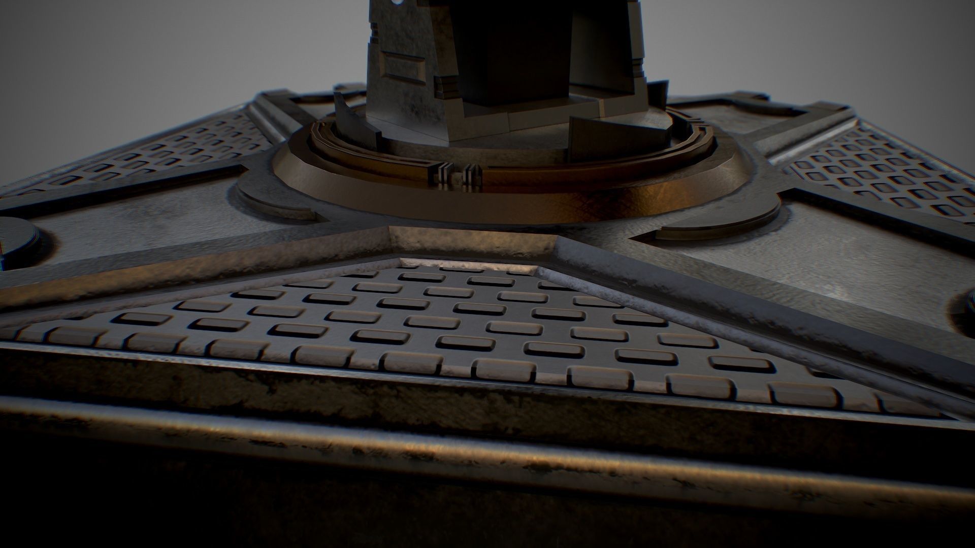 Sci-Fi Turret 2 Low-poly 3D model_6