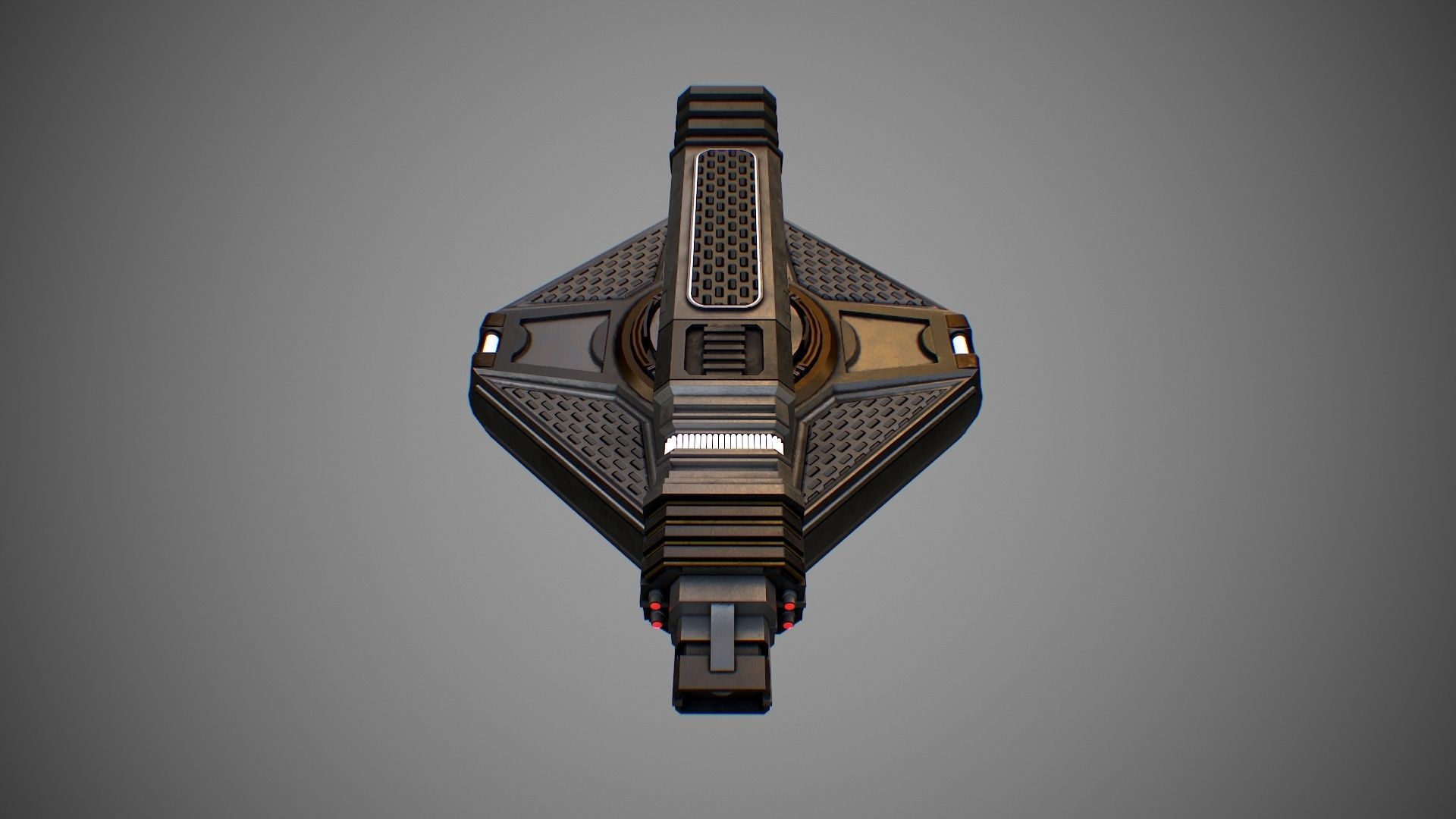 Sci-Fi Turret 2 Low-poly 3D model_7