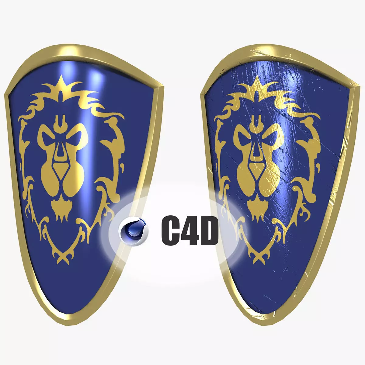 Shield Of Lordaeron WoW Low-poly 3D model_0