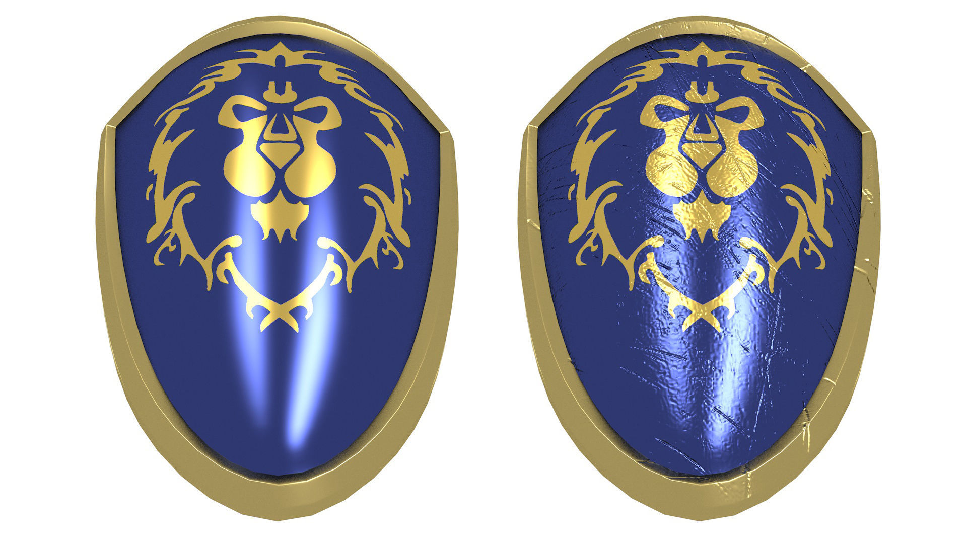 Shield Of Lordaeron WoW Low-poly 3D model_3