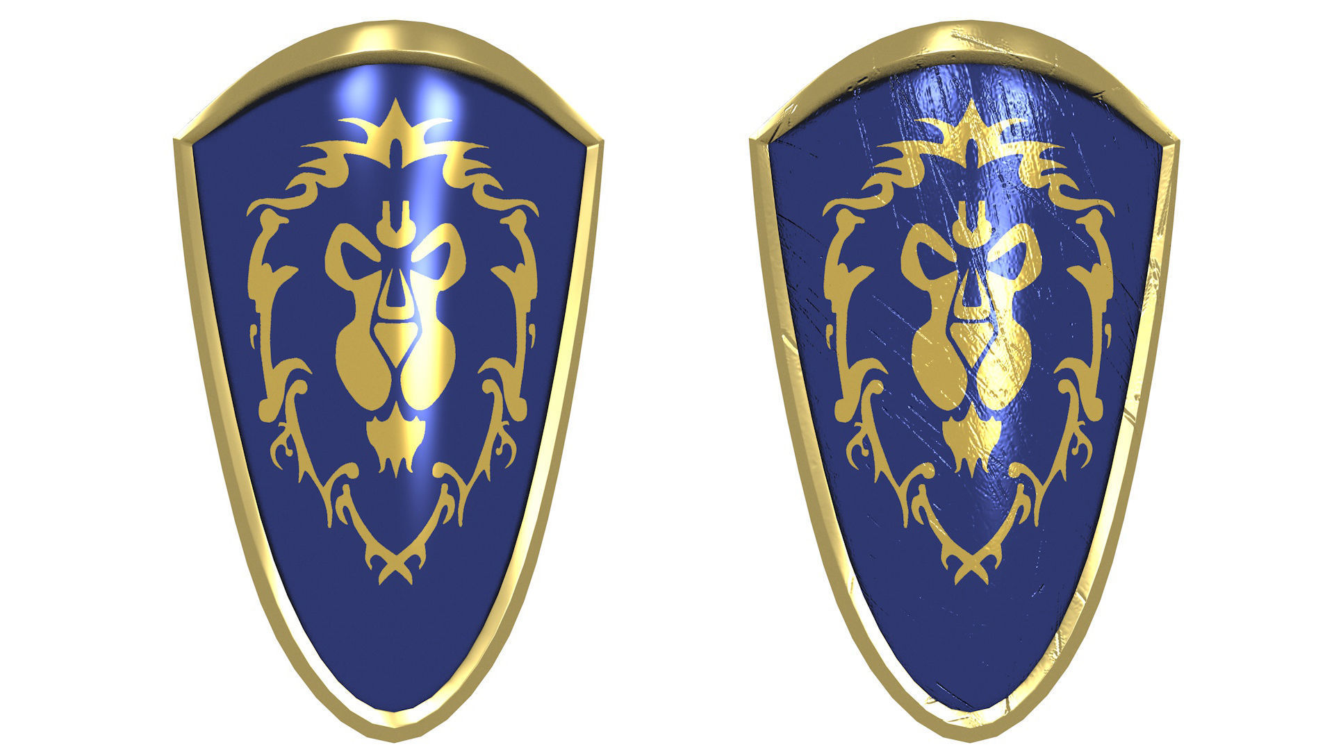 Shield Of Lordaeron WoW Low-poly 3D model_2