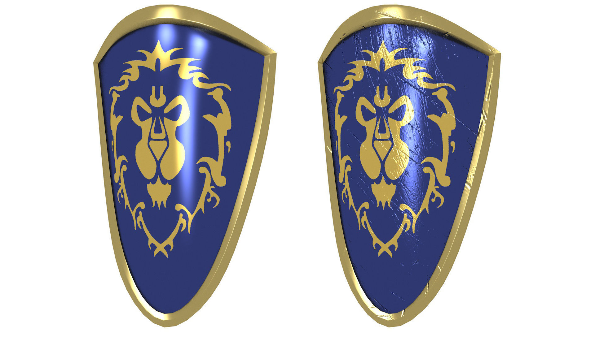 Shield Of Lordaeron WoW Low-poly 3D model_1