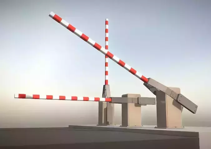 Railroad Barrier 3m High-Poly Version 3D model