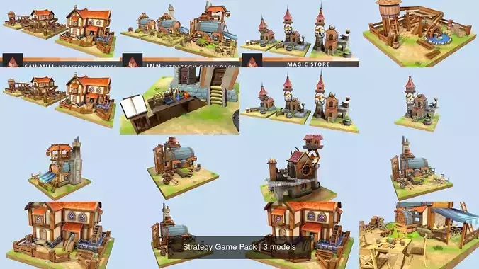 Strategy Game Pack 3D Model Collection