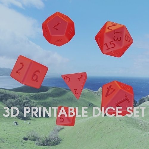 3D Printable Dice Set 3D print model