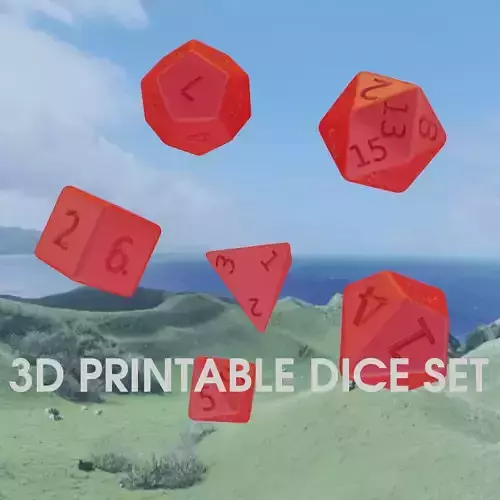 3D Printable Dice Set 3D print model