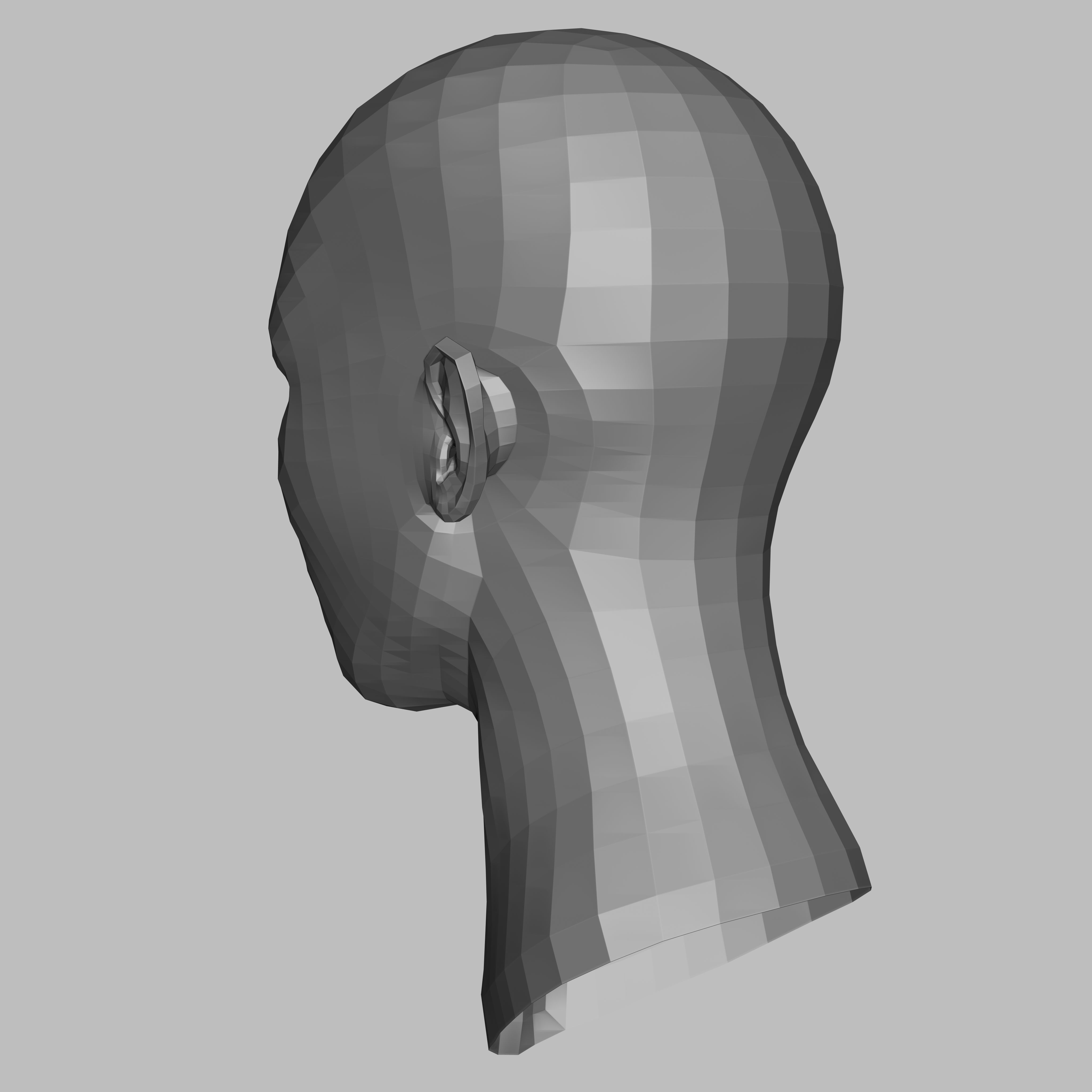 Female Head 01 BaseMesh free VR / AR / low-poly 3D model | CGTrader