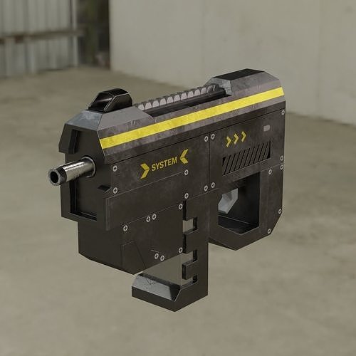 Sci Fi Gun Low-poly 3D model