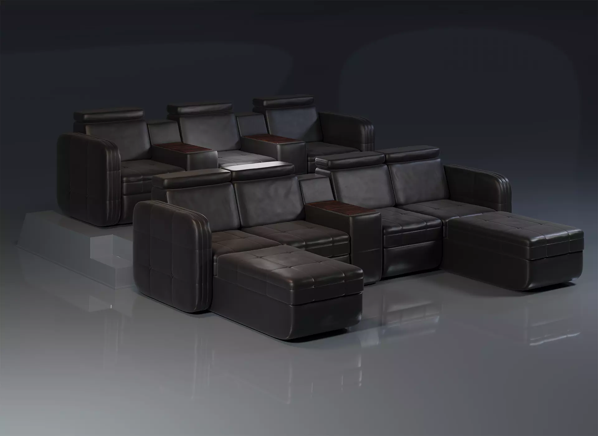 Cinema Seating Cinema Sofa Cinema Armchairs 3D model 3D model_0