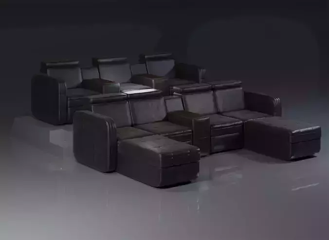 Cinema Seating Cinema Sofa Cinema Armchairs 3D model 3D model