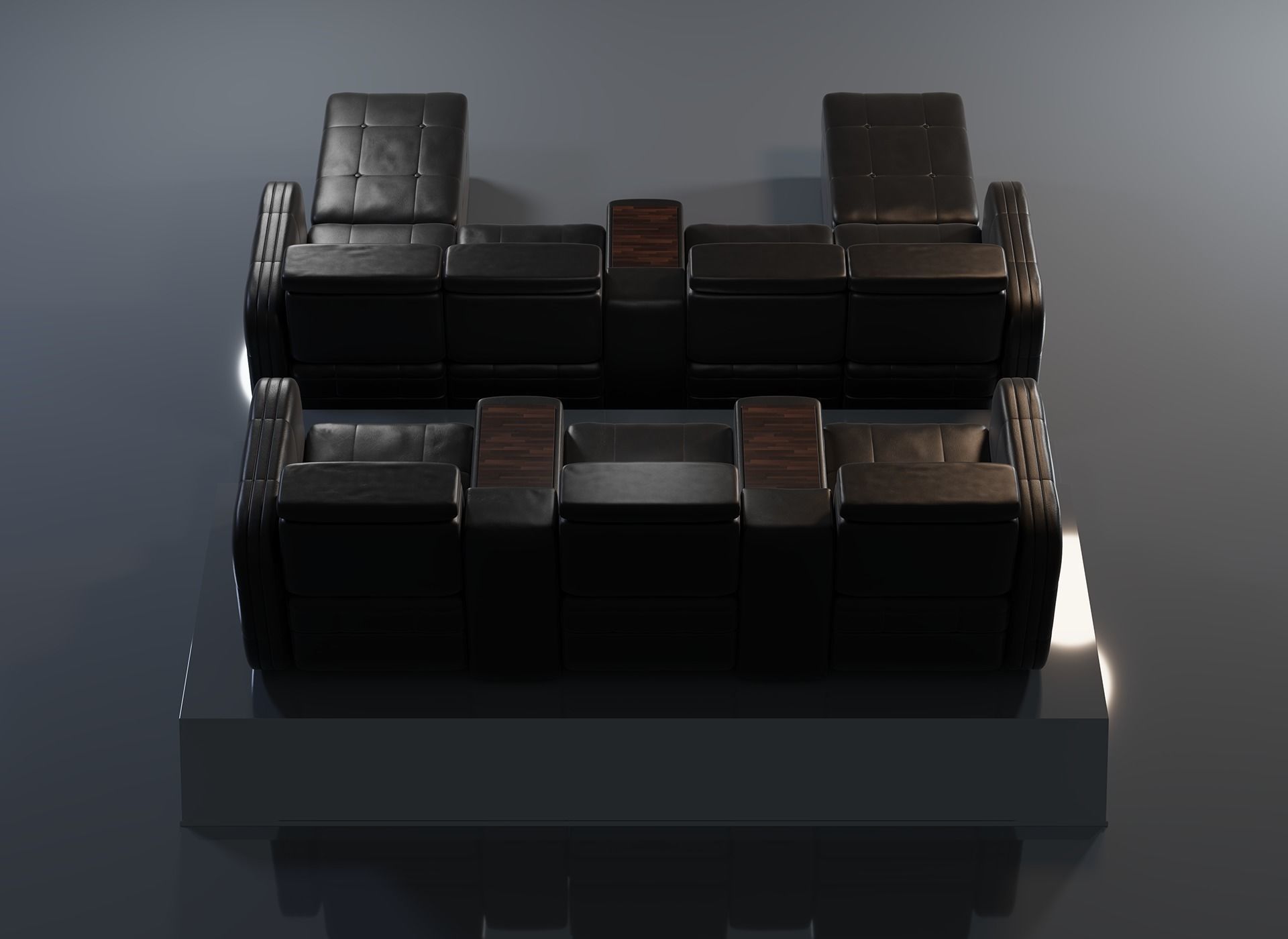 Cinema Seating Cinema Sofa Cinema Armchairs 3D model 3D model_4