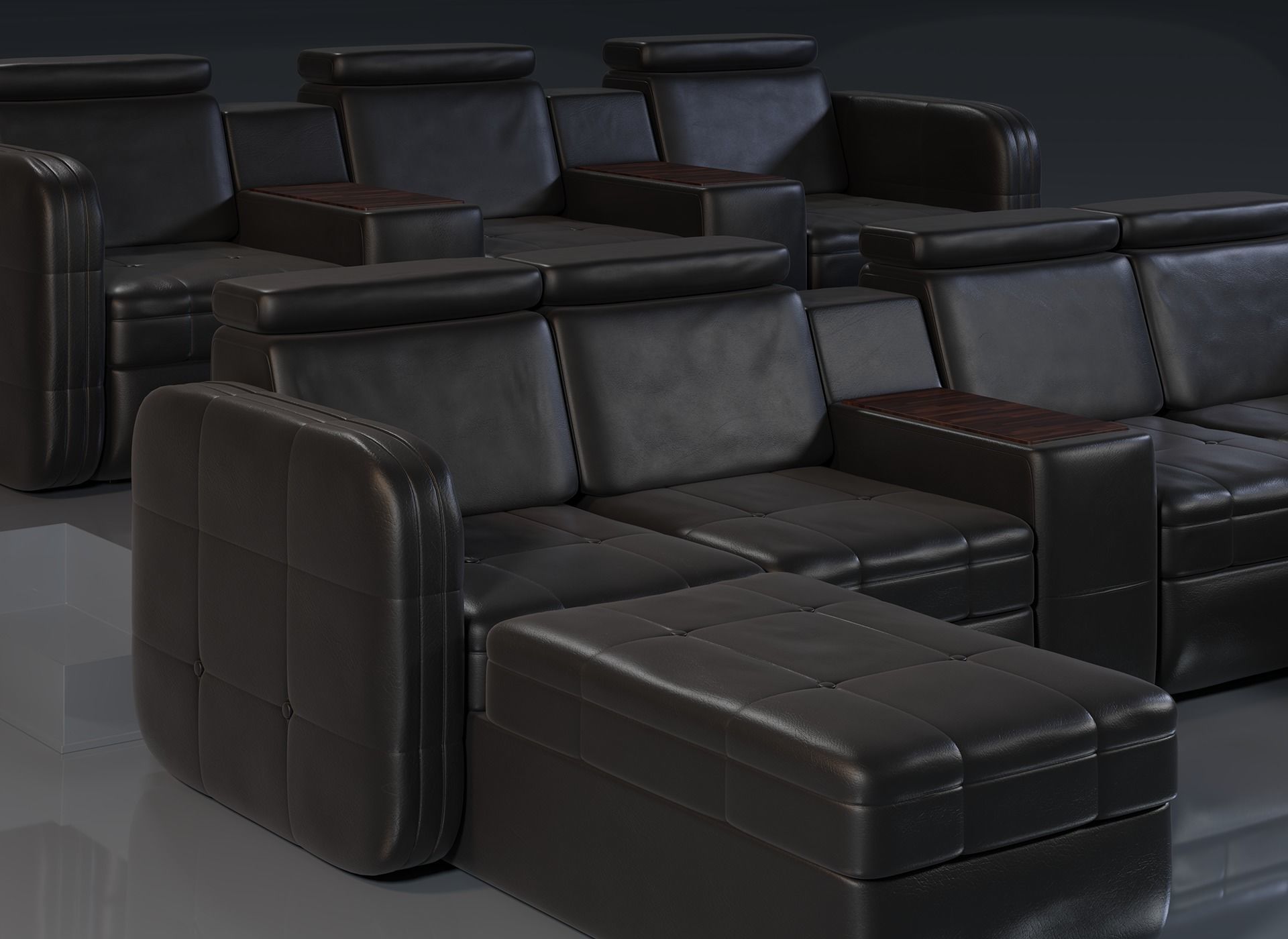 Cinema Seating Cinema Sofa Cinema Armchairs 3D model 3D model_2