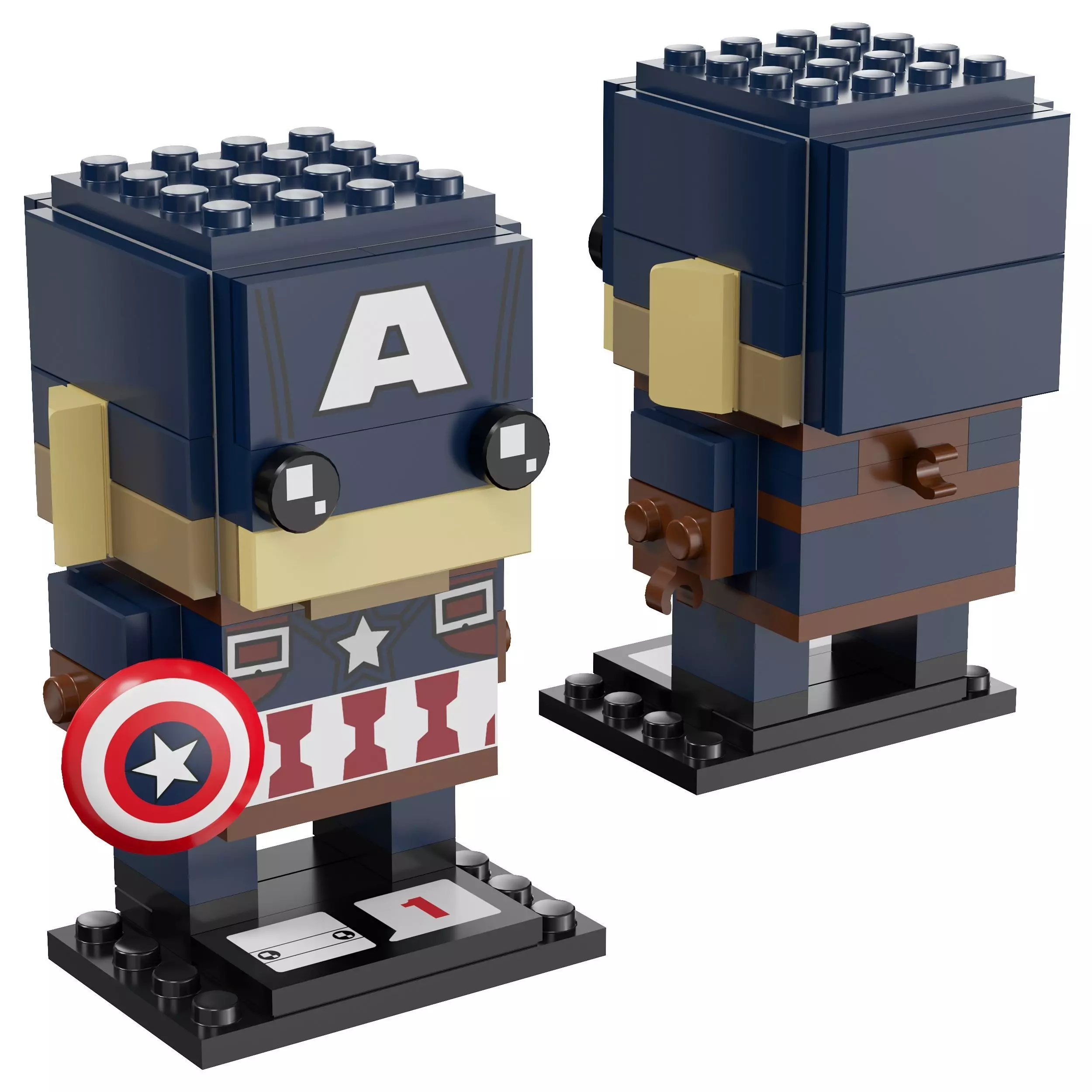Lego Brickheadz - 41589 Captain America 3D model_0