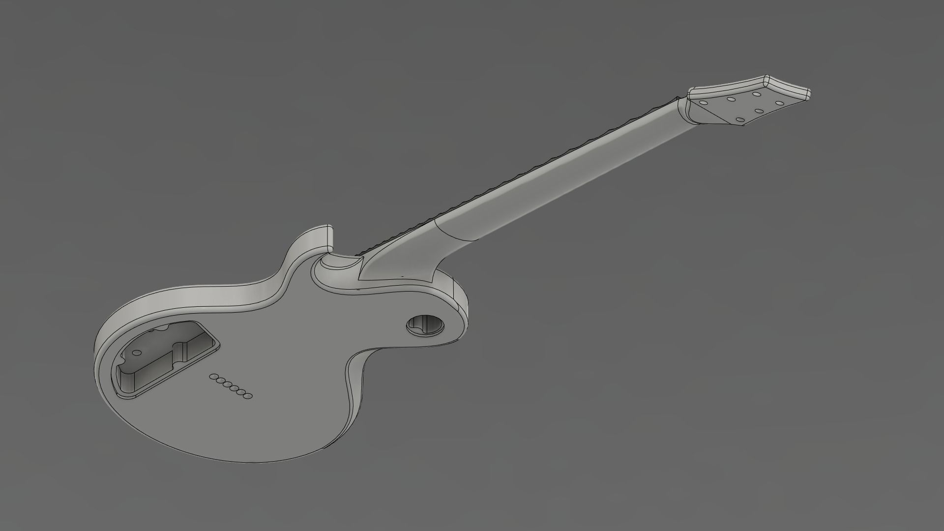 CNC Ready Les Paul Style Guitar Single Cut 3D print model_9