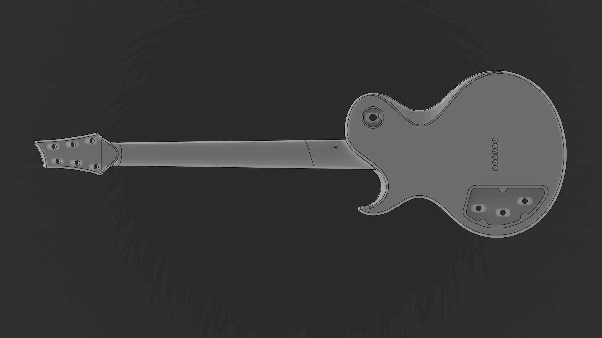 CNC Ready Les Paul Style Guitar Single Cut 3D print model_5