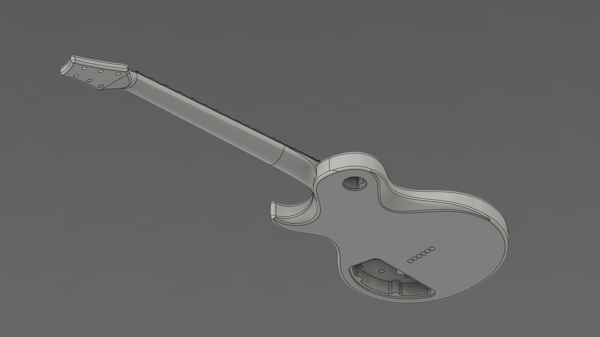 CNC Ready Les Paul Style Guitar Single Cut 3D print model_10