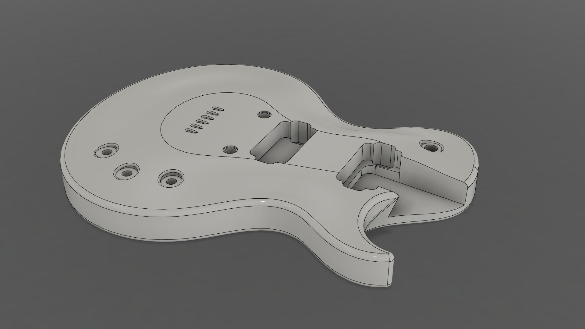 CNC Ready Les Paul Style Guitar Single Cut 3D print model_11