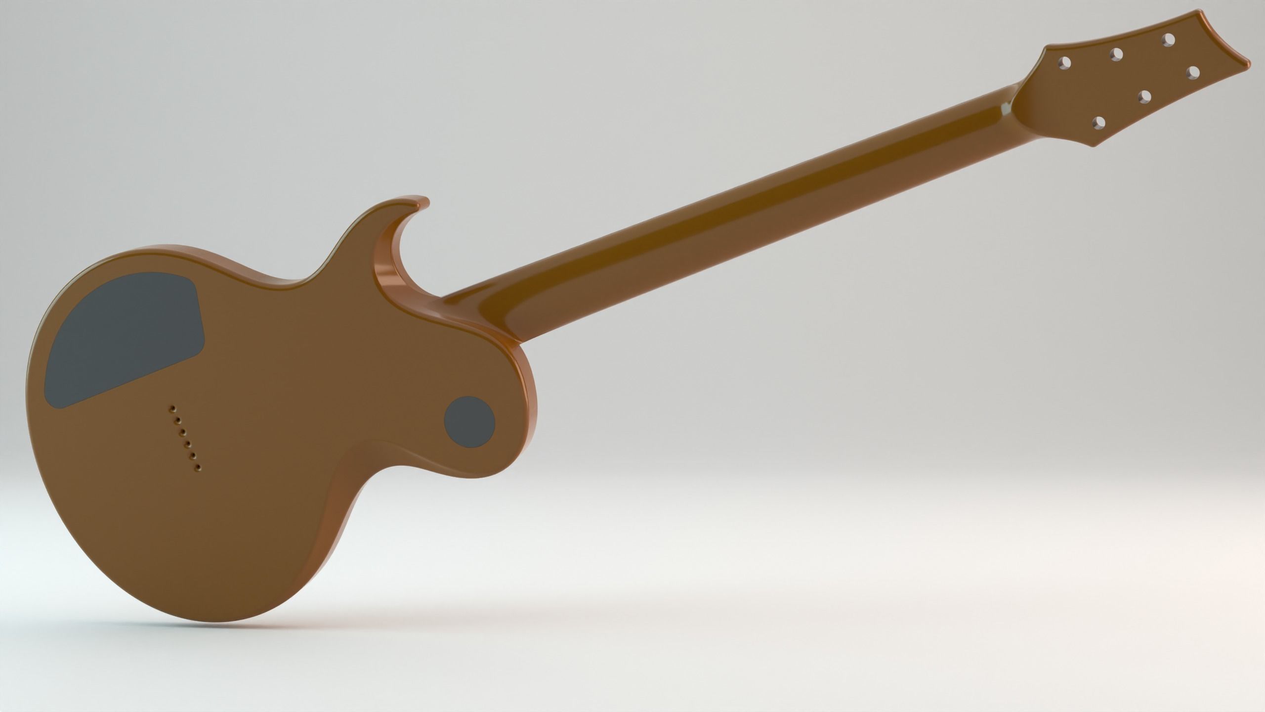 CNC Ready Les Paul Style Guitar Single Cut 3D print model_2