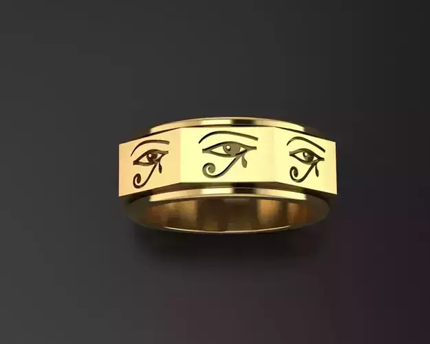 Wadjet Eye of Horus ring  3D print model