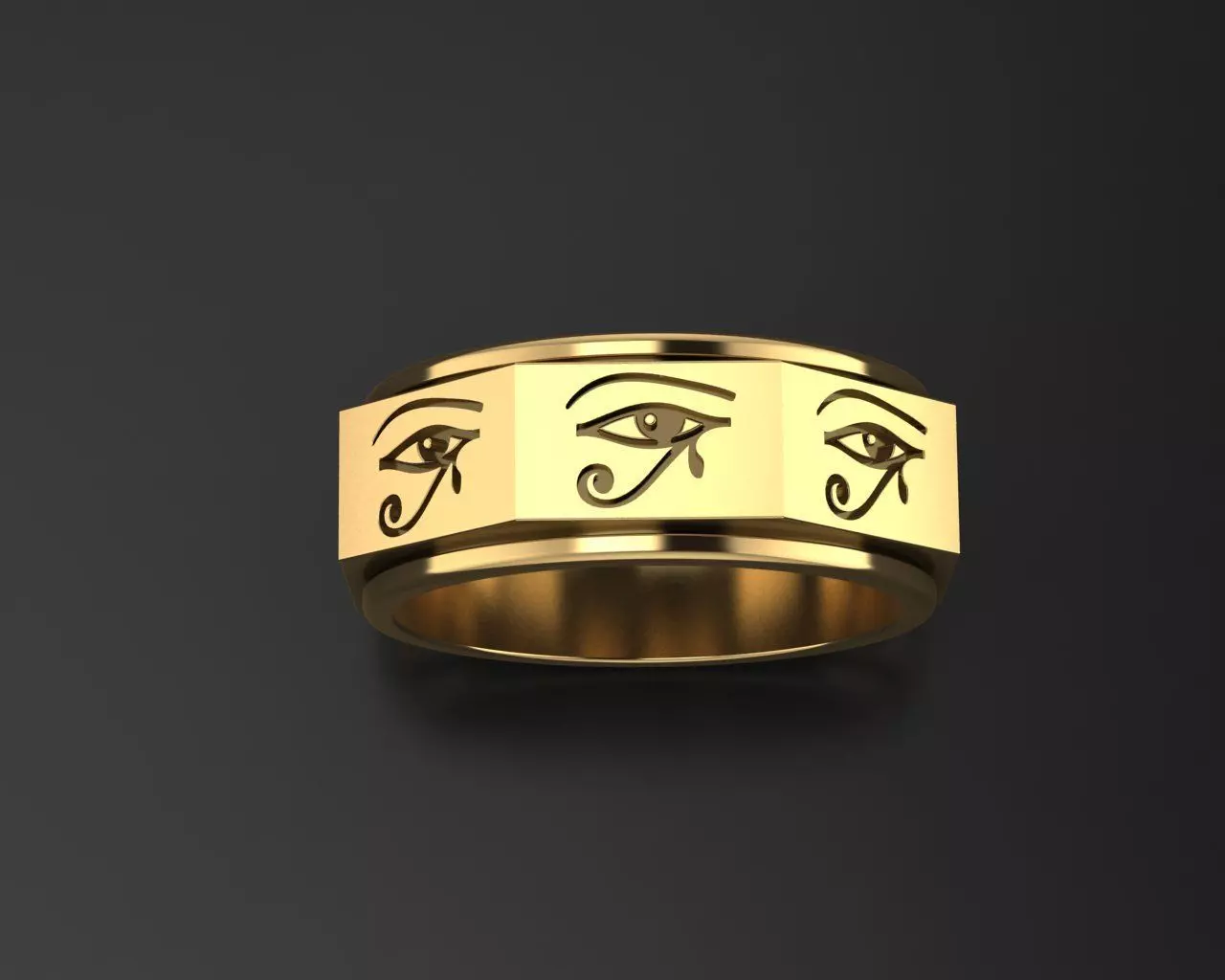 Wadjet Eye of Horus ring 3D print model