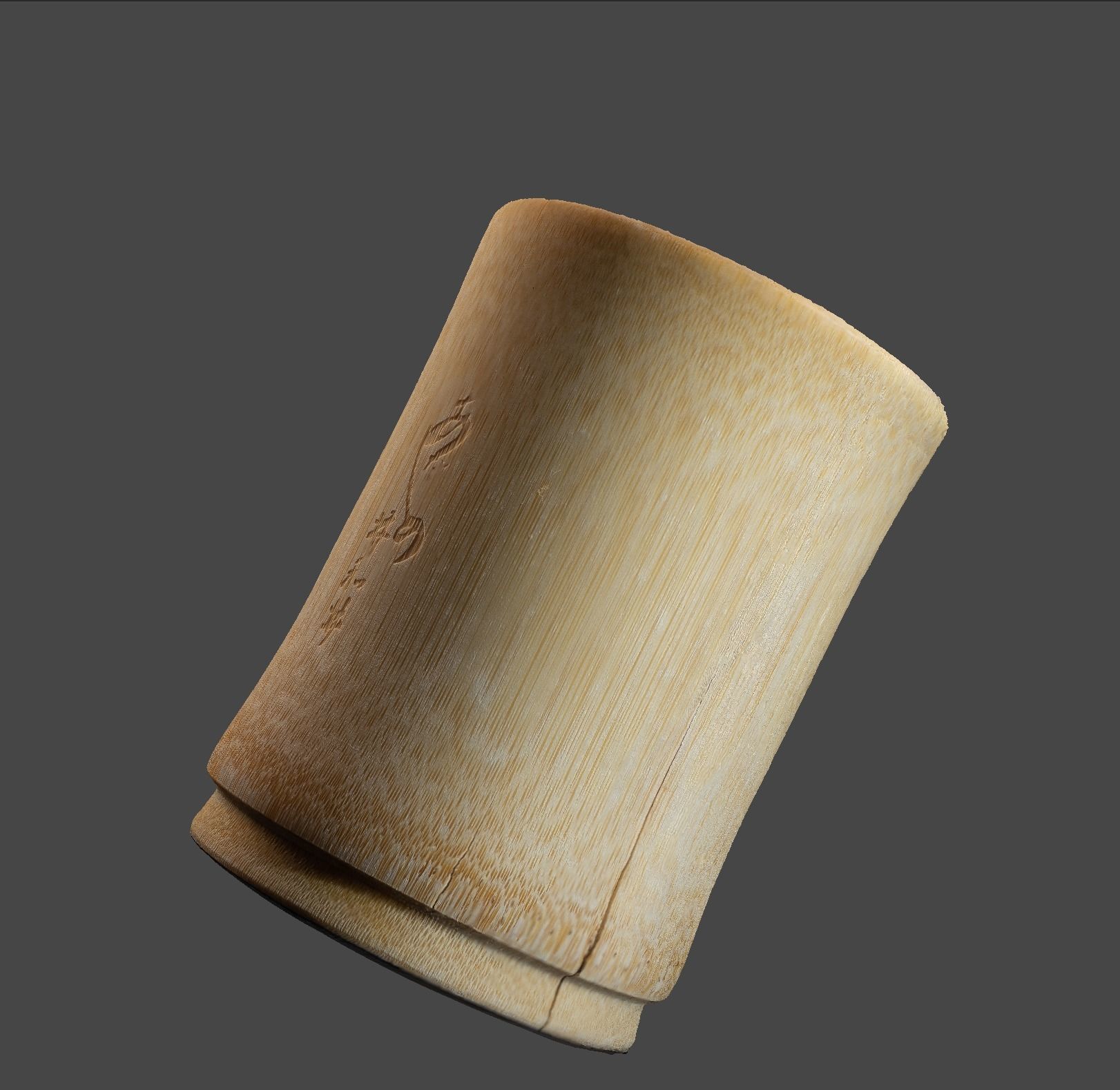 Traditional Japanese bamboo glass Low-poly 3D model_3