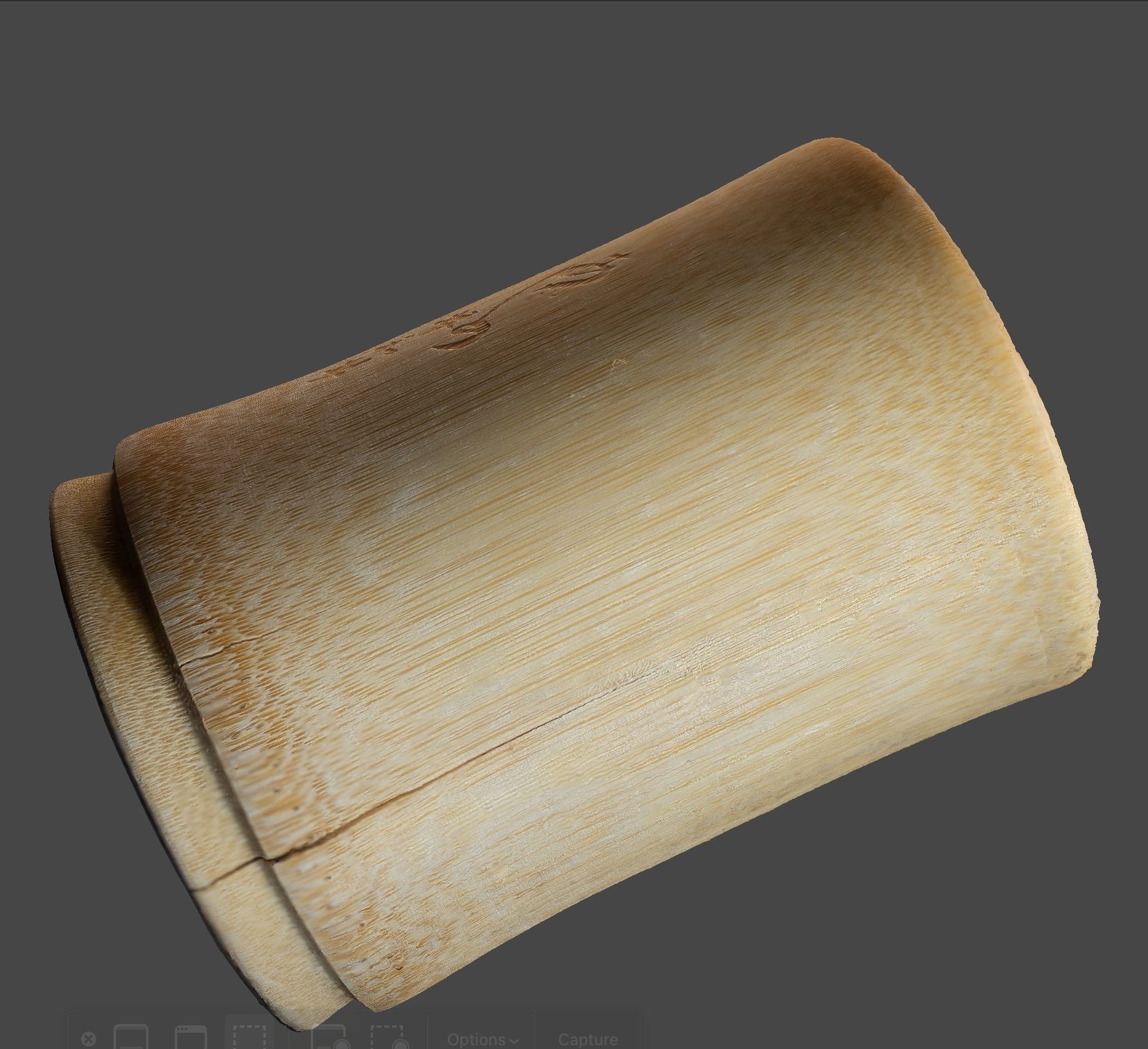 Traditional Japanese bamboo glass Low-poly 3D model_4
