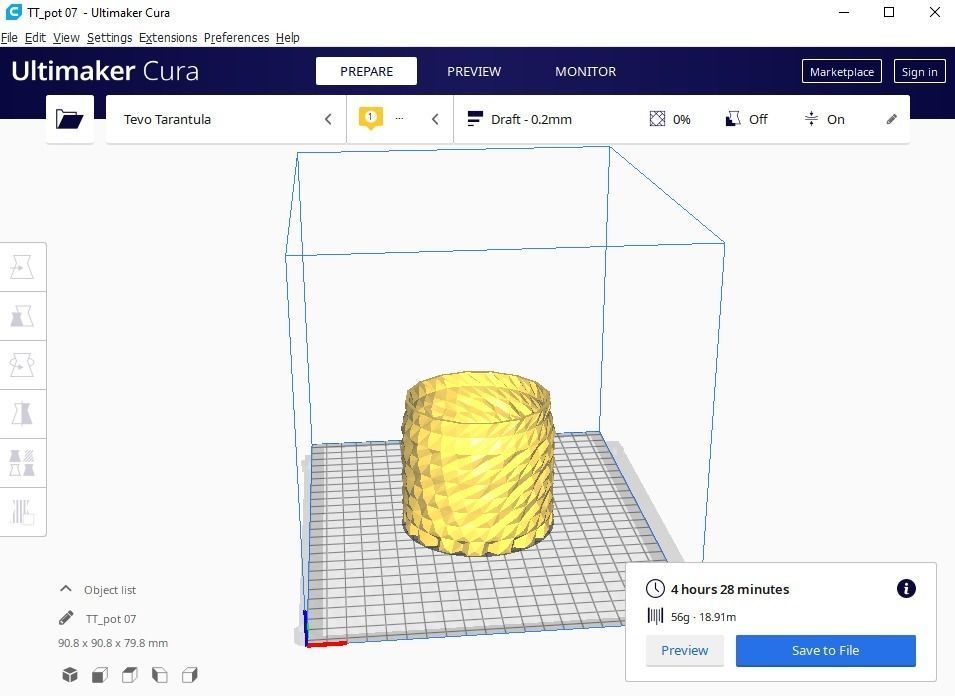 succulent flower pot 3D print model_16
