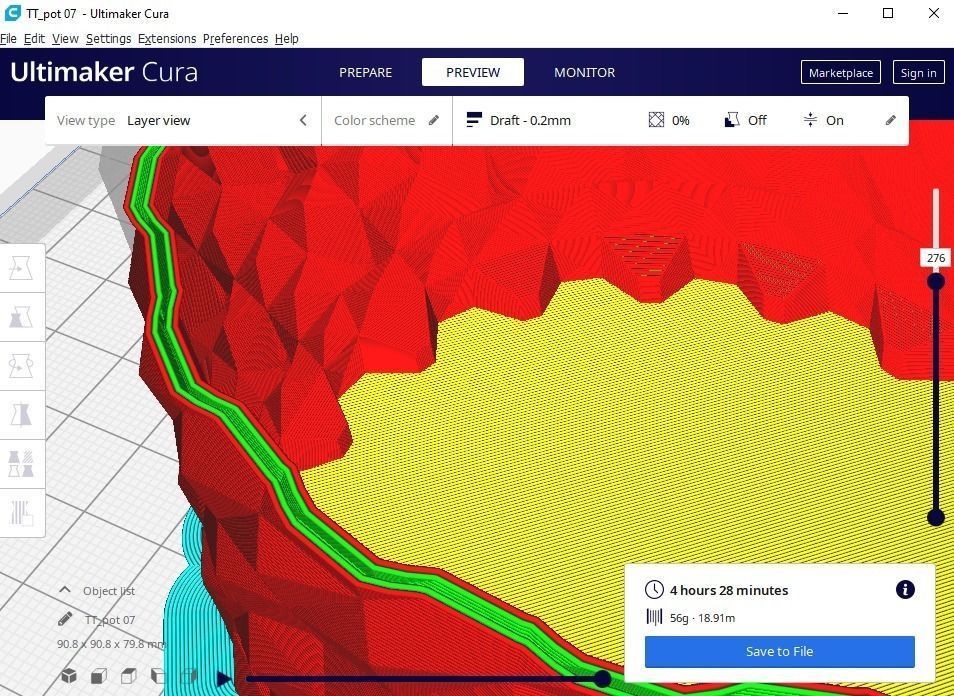 succulent flower pot 3D print model_2