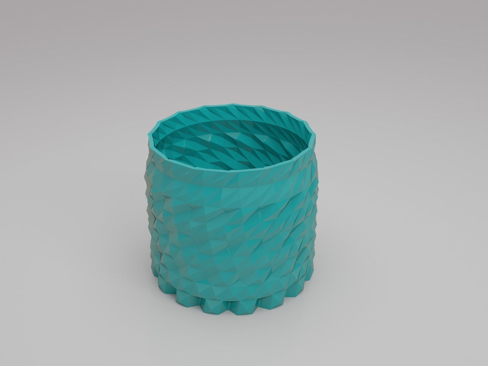 succulent flower pot 3D print model_3