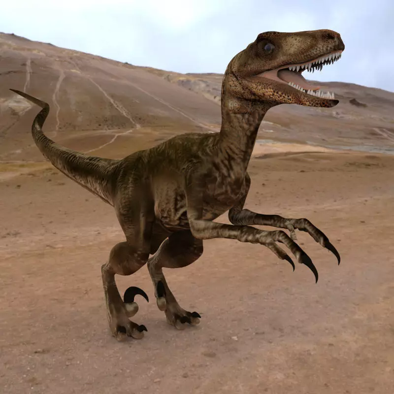 Deynonichus dinosaur 3D model_0