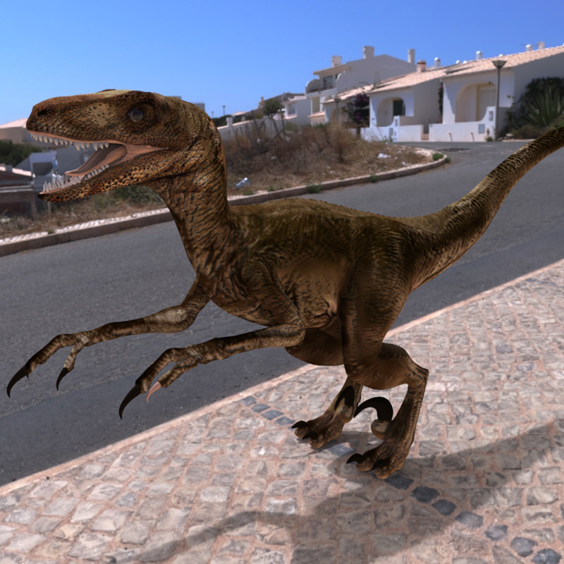 Deynonichus dinosaur 3D model_1