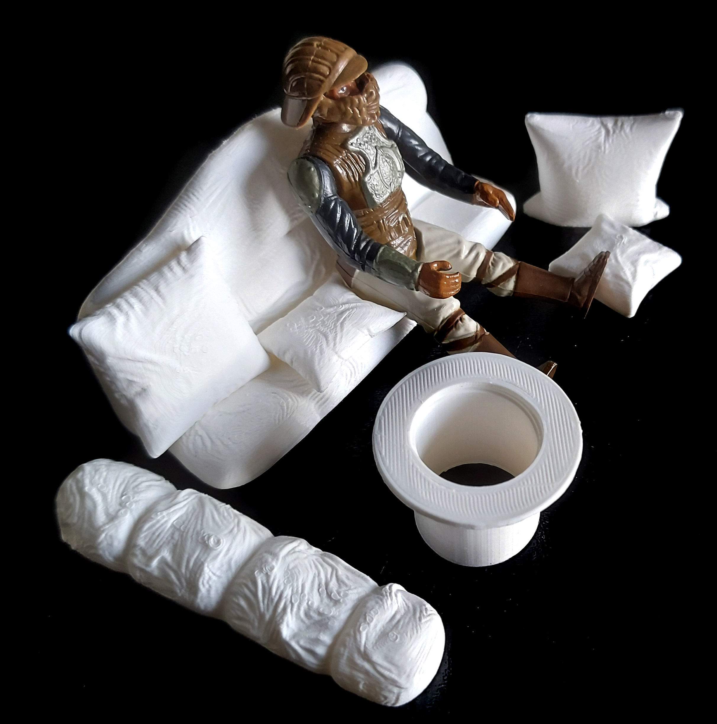 Jabbas Throne Room-Set 3a-Sofas and Cushions 1-6 scale Hottoys 3D print model_16